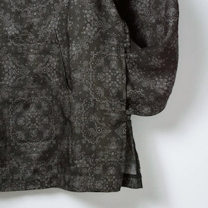zampuメキシカンパーカー (Leftover fabric Mexican hoodie) -gray arabesque pattern-