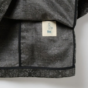 zampuメキシカンパーカー (Leftover fabric Mexican hoodie) -gray arabesque pattern-