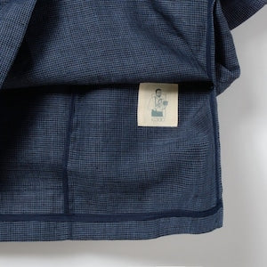 zampuメキシカンパーカー (Leftover fabric Mexican hoodie) -black×blue(plaid)-