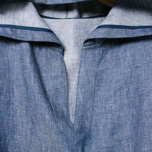 zampuメキシカンパーカー (Leftover fabric Mexican hoodie) -ink blue-