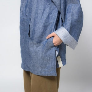 zampuメキシカンパーカー (Leftover fabric Mexican hoodie) -ink blue-