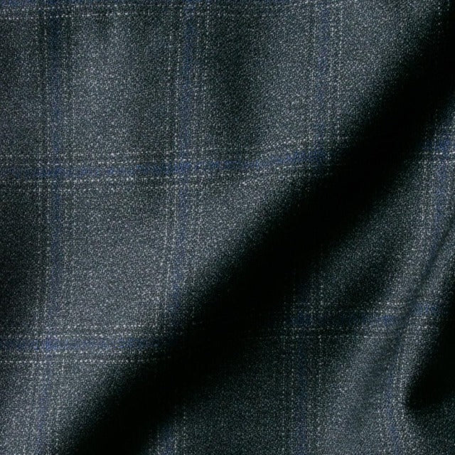 2tuck Regular Model 【BCMG94-11】 GRAY amunzen check W100% REDA Super110S 裾未処理品 【春夏秋商品】