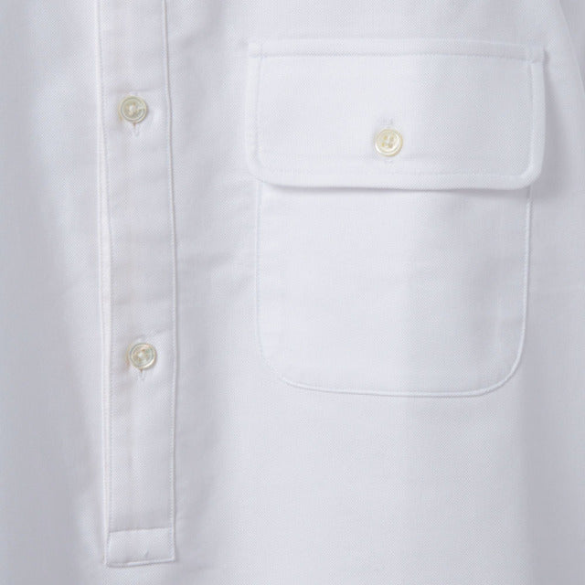 Pullover Button-down Shirts 【EAMG04-01】 C100% WHITE OX