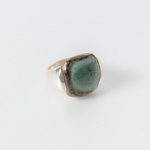 陶器リング (Squared pottery ring)