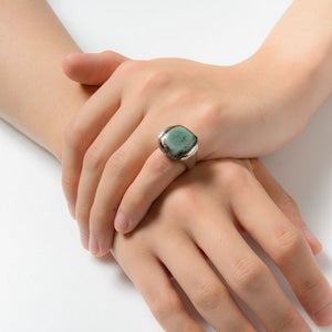 陶器リング (Squared pottery ring)