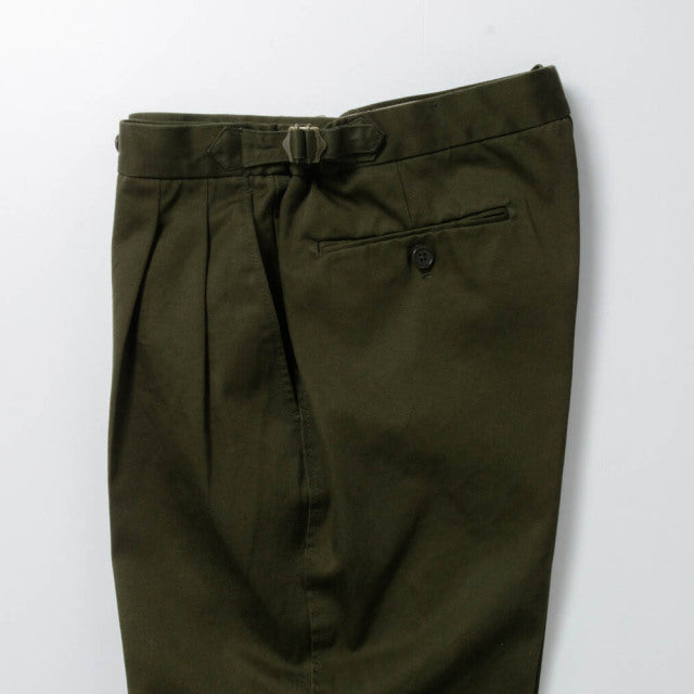 【定番品】2tuck Regular Model 【BCMG51-20】 Khaki C100% High Count West Point CottonTwill 裾未処理品 (春秋冬商品)
