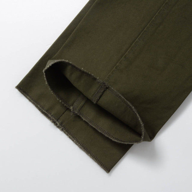 【定番品】2tuck Regular Model 【BCMG51-20】 Khaki C100% High Count West Point CottonTwill 裾未処理品 (春秋冬商品)