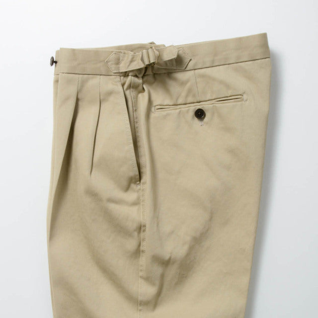 【定番品】2tuck Regular Model 【BCMG51-40】 Beige C100% High Count West Point CottonTwill 裾未処理品 (春秋冬商品)