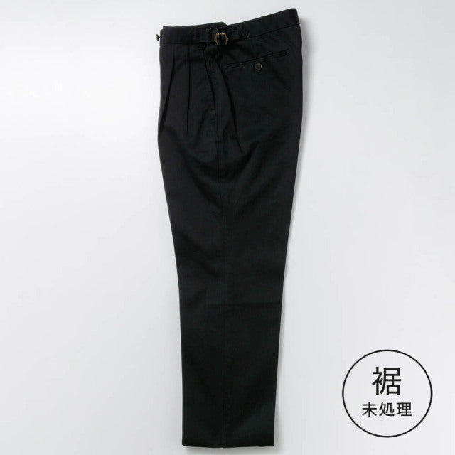 【定番品】2tuck Regular Model 【BCMG51-80】 Black C100% High Count West Point CottonTwill 裾未処理品 (春秋冬商品)