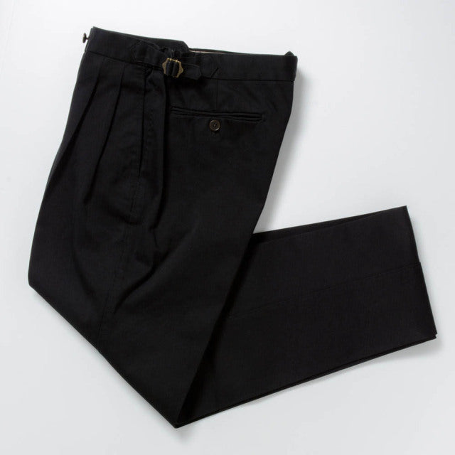 【定番品】2tuck Regular Model 【BCMG51-80】 Black C100% High Count West Point CottonTwill 裾未処理品 (春秋冬商品)