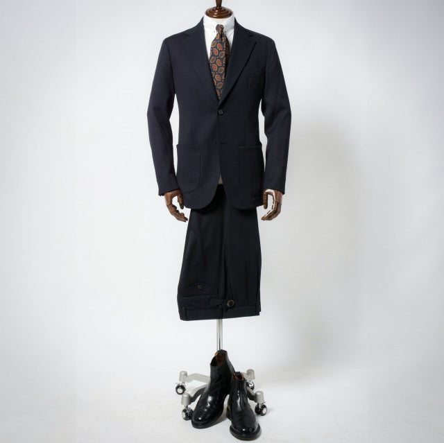 Single 2B jacket 【ABMG16-10】 Navy Wool 100% MARZOTTO HAVANA (春秋冬商品) 【セットアップ対応】