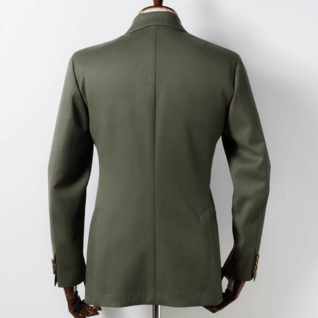 Single 2B jacket 【ABMG16-20】 Khaki Green Wool 100% MARZOTTO HAVANA (春秋冬商品) 【セットアップ対応】