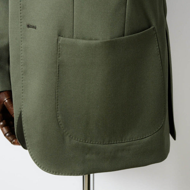 Single 2B jacket 【ABMG16-20】 Khaki Green Wool 100% MARZOTTO HAVANA (春秋冬商品) 【セットアップ対応】