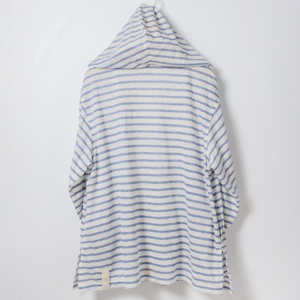 zampuメキシカンパーカー (Leftover fabric Mexican hoodie) -white×blue(knit)-