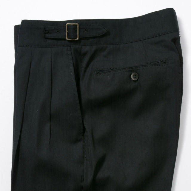 2tuck Gurkha Model 【BCMG26-80】 Black High Twisted Twill 撥水加工 裾未処理 【梅雨対策 春夏商品】