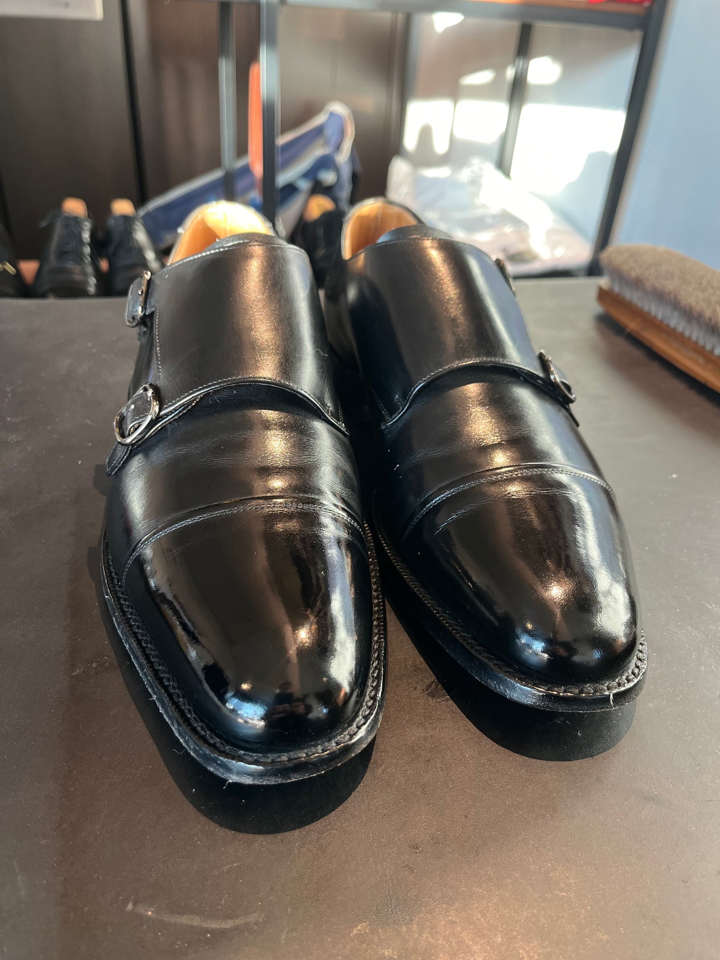 Church's Double buckle "Monk-Strap" in Black calfskin UK6