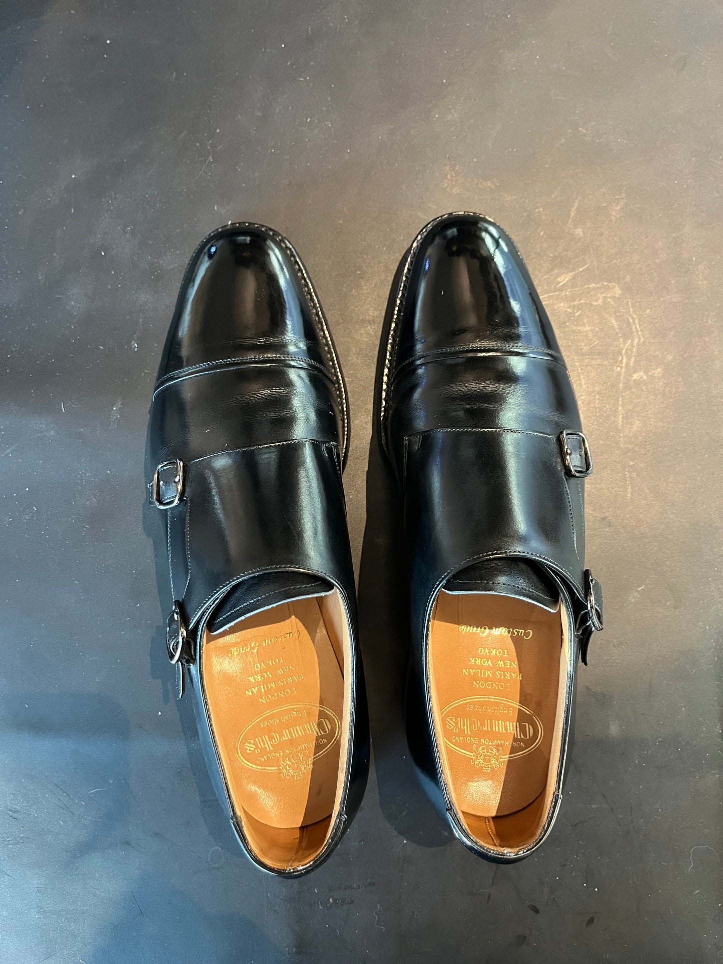 Church's Double buckle "Monk-Strap" in Black calfskin UK6