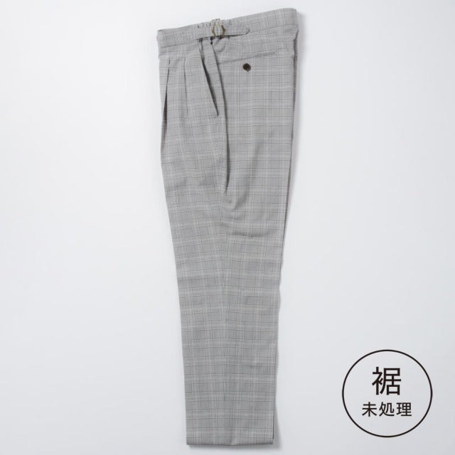 2tuck Regular Model 【BCMG77-73】 Glen Check -seersucker GRAY P50C44L6% COOLMAX 裾未処理品 【春夏商品】