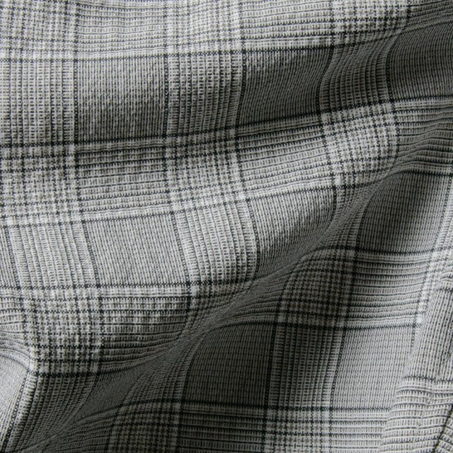 2tuck Regular Model 【BCMG77-73】 Glen Check -seersucker GRAY P50C44L6% COOLMAX 裾未処理品 【春夏商品】