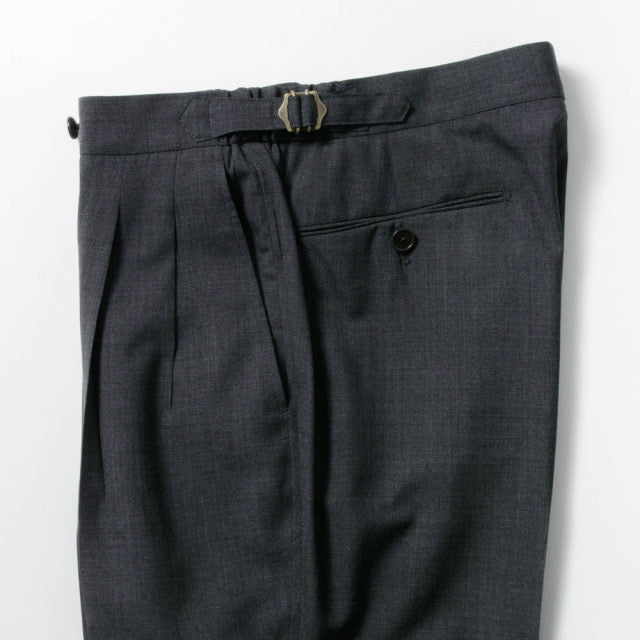 2tuck Regular Model 【BCMG45-80】 C-GRAY W100% TECHWOOL Tropical 裾未処理品 【春夏秋商品】