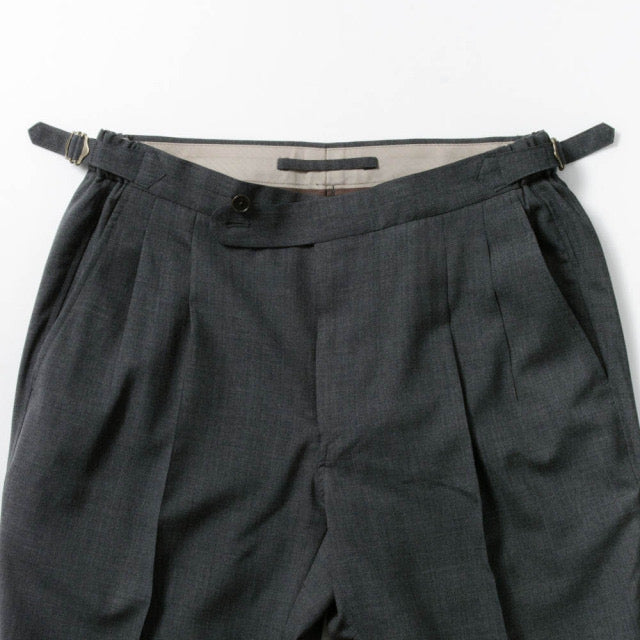 2tuck Regular Model 【BCMG45-80】 C-GRAY W100% TECHWOOL Tropical 裾未処理品 【春夏秋商品】