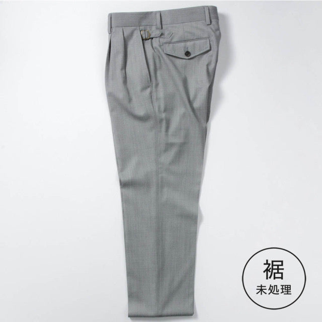 2tuck Belt-Loop Model 【BCMG42-70】 L-GRAY W50%P50% SOLOTEX REPREVE 裾未処理品 【春夏秋商品】