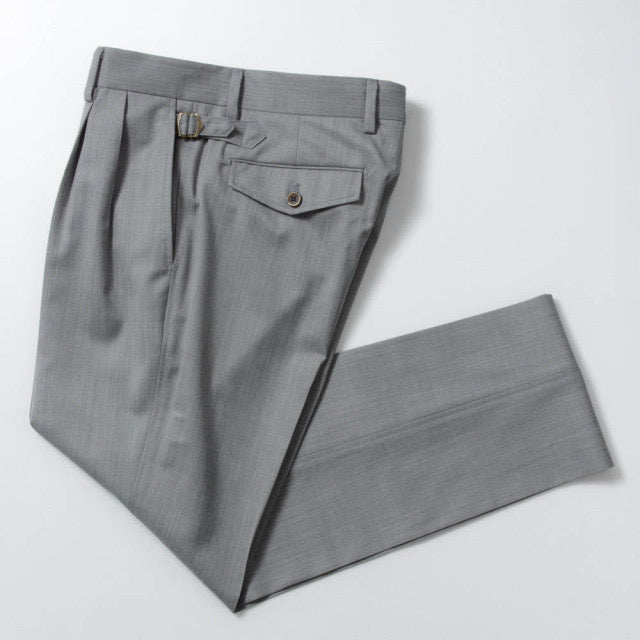 2tuck Belt-Loop Model 【BCMG42-70】 L-GRAY W50%P50% SOLOTEX REPREVE 裾未処理品 【春夏秋商品】