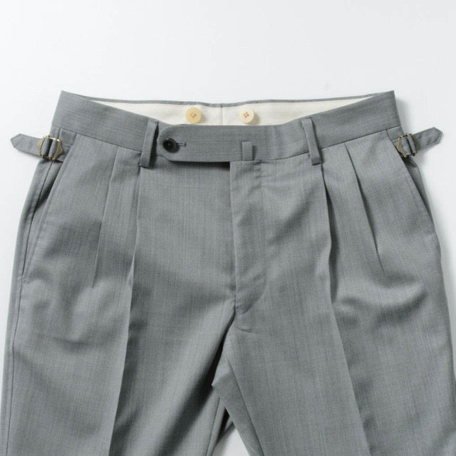 2tuck Belt-Loop Model 【BCMG42-70】 L-GRAY W50%P50% SOLOTEX REPREVE 裾未処理品 【春夏秋商品】