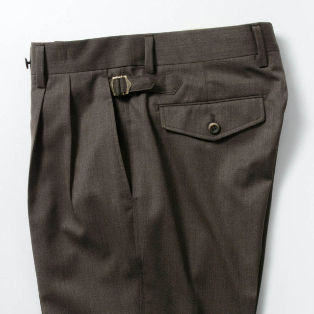 2tuck Belt-Loop Model 【BCMG42-40】 Amber Brown W50%P50% SOLOTEX REPREVE 裾未処理品 【春夏秋商品】