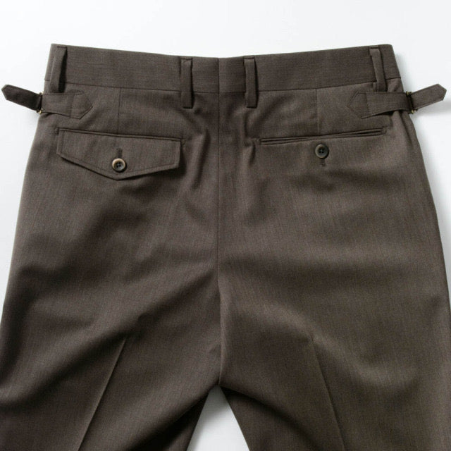 2tuck Belt-Loop Model 【BCMG42-40】 Amber Brown W50%P50% SOLOTEX REPREVE 裾未処理品 【春夏秋商品】