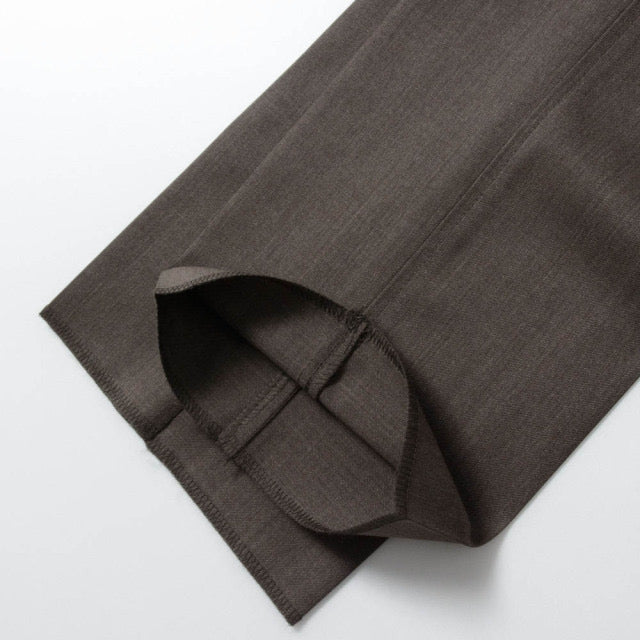 2tuck Belt-Loop Model 【BCMG42-40】 Amber Brown W50%P50% SOLOTEX REPREVE 裾未処理品 【春夏秋商品】