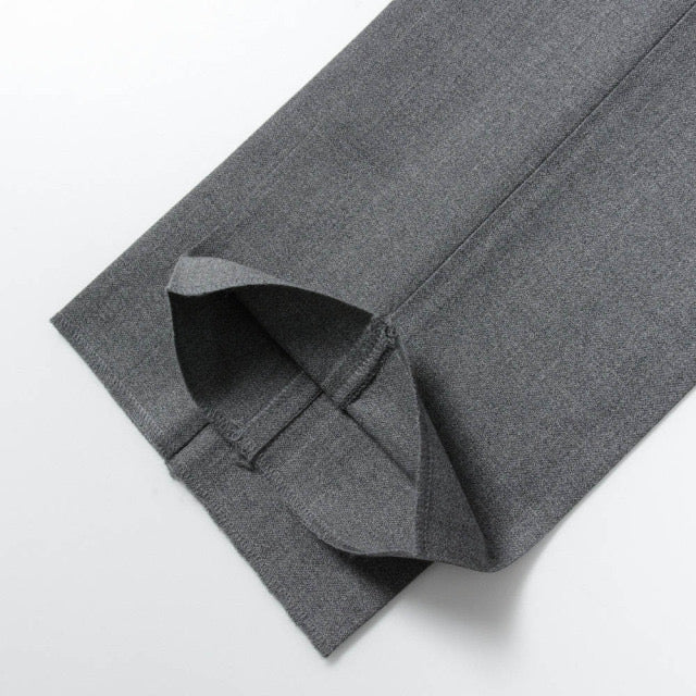 2tuck Belt-Loop Model 【BCMG43-70】 M-GRAY VB CANONICO 4PLY FRESCO W100% 裾未処理品 【春秋商品】