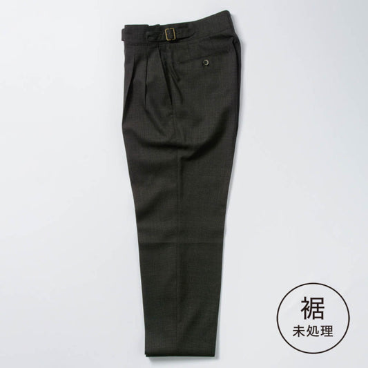 2tuck　Gurkha　Model　【BCMG91-40】　Brown Hounds tooth　W100%　CANONICO 21micron　裾未処理　【春夏秋商品】