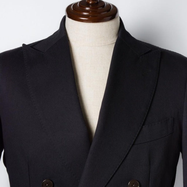 Double breasted jacket　【ABMG15-80】　Deep Navy Brisbane Moss Cotton100% Twill 【通年】　セットアップ　