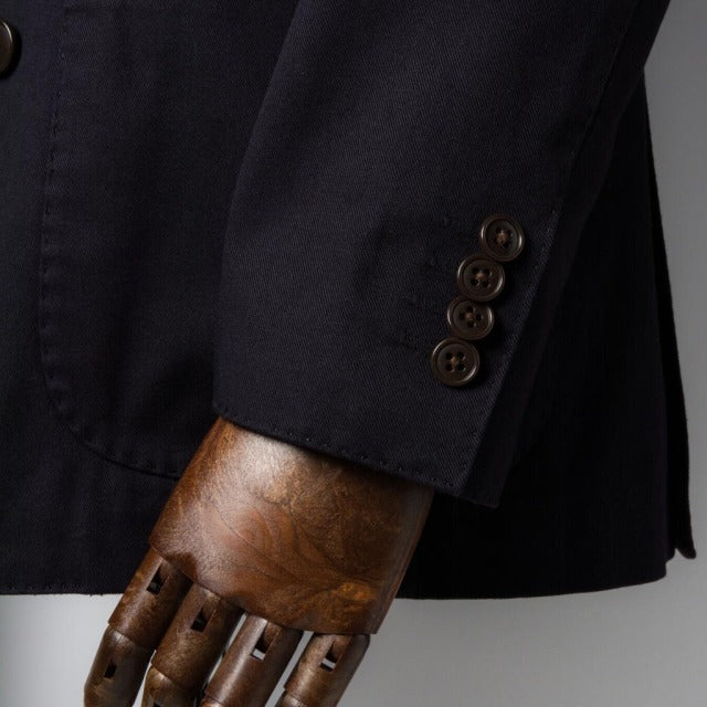 Double breasted jacket　【ABMG15-80】　Deep Navy Brisbane Moss Cotton100% Twill 【通年】　セットアップ　