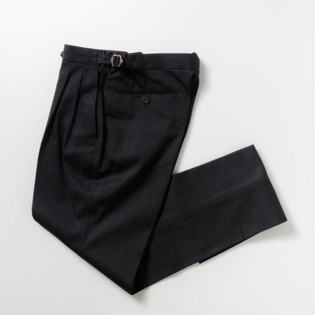 2tuck　Regular Model　【BCMG70-80】　Deep Navy Brisbane Moss Cotton100% Twill　 裾未処理品 【通年】セットアップ