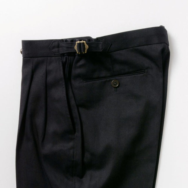 2tuck　Regular Model　【BCMG70-80】　Deep Navy Brisbane Moss Cotton100% Twill　 裾未処理品 【通年】セットアップ