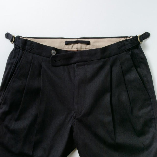 2tuck　Regular Model　【BCMG70-80】　Deep Navy Brisbane Moss Cotton100% Twill　 裾未処理品 【通年】セットアップ