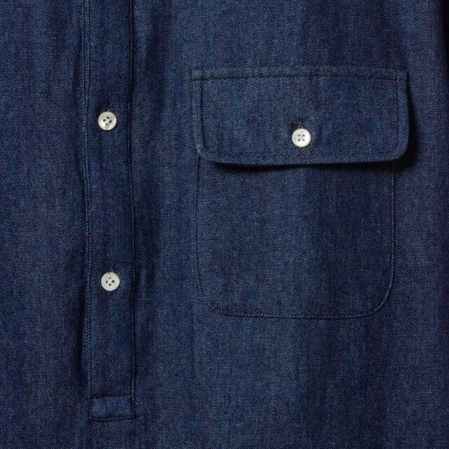 Pullover Button-down Shirts 【EAMG04-10】 C100% 6oz　denim