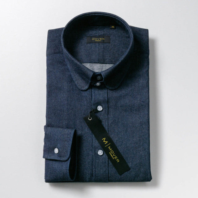 ラウンド タブカラー シャツ　5oz denim【EAMG11-11】