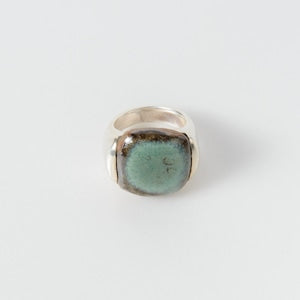 陶器リング (Squared pottery ring)