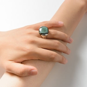 陶器リング (Squared pottery ring)