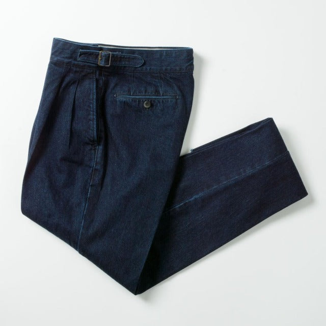 【定番品】2tuck　Gurkha　Model　INDIGO　【BCMG85-10】　C100%　12oz　denim　裾未処理【通年向け商品】