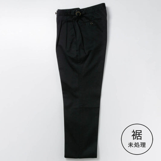 【定番品】2tuck　Regular Model　【BCMG51-80】 Black C100%　High Count West Point CottonTwill　裾未処理品　（春秋冬商品）
