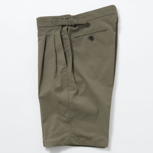 2tuck Bermuda Model　【BCMG28-40】　Khaki Brown　P100　Spun Polyester Stretch Twill 【夏商品】