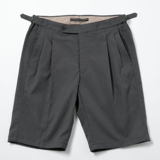 2tuck Bermuda Model　【BCMG28-70】　Gray　P100　Spun Polyester Stretch Twill　【夏商品】