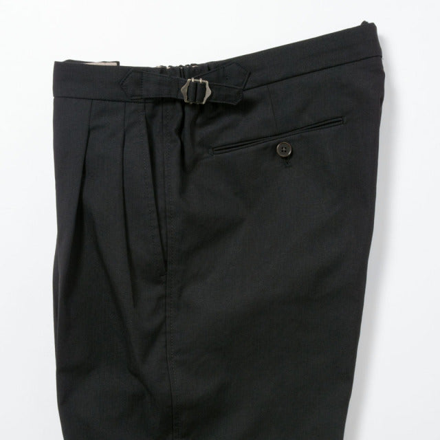 2tuck Bermuda Model　【BCMG28-80】　Black　P100　Spun Polyester Stretch Twill　【夏商品】