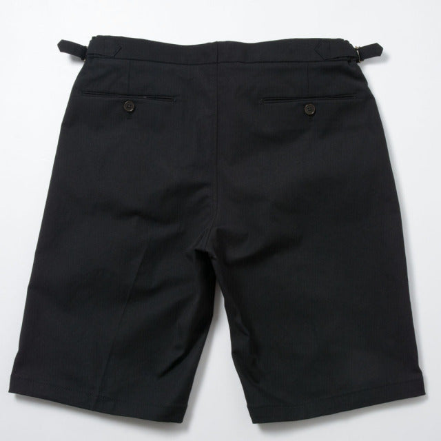 2tuck Bermuda Model　【BCMG28-80】　Black　P100　Spun Polyester Stretch Twill　【夏商品】