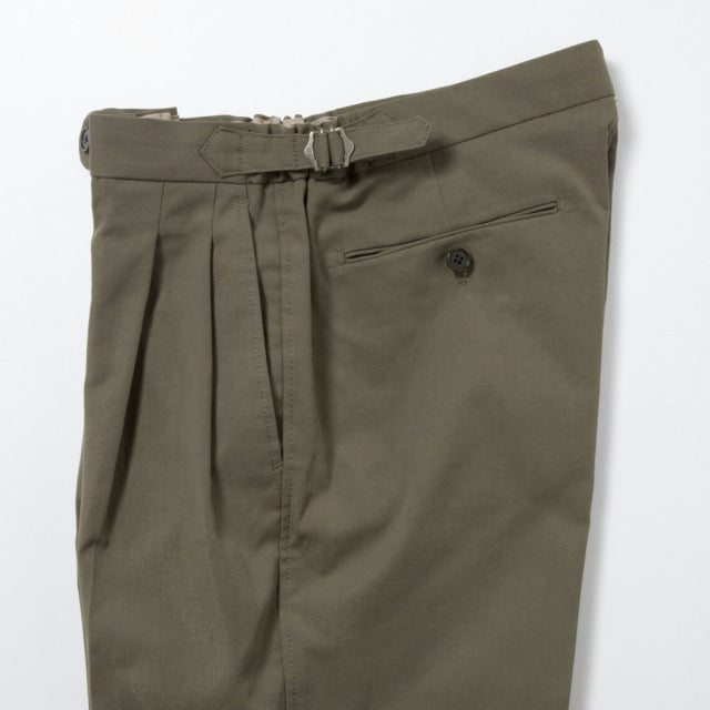 2tuck Bermuda Model　【BCMG28-40】　Khaki Brown　P100　Spun Polyester Stretch Twill 【夏商品】