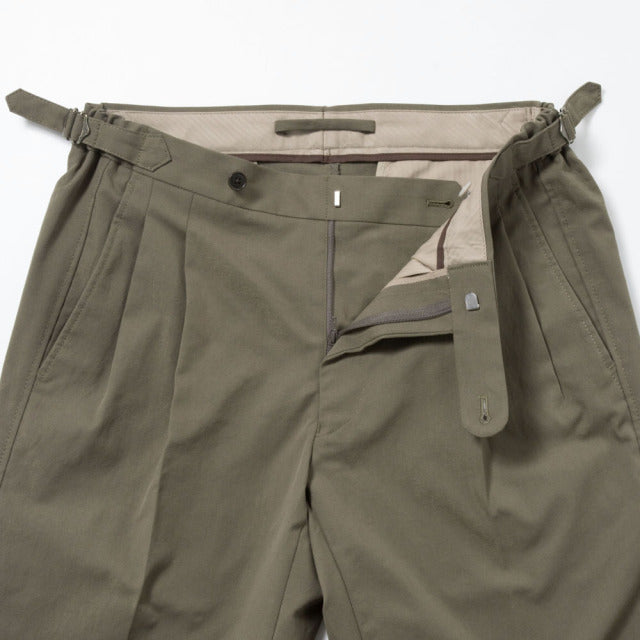 2tuck Bermuda Model　【BCMG28-40】　Khaki Brown　P100　Spun Polyester Stretch Twill 【夏商品】